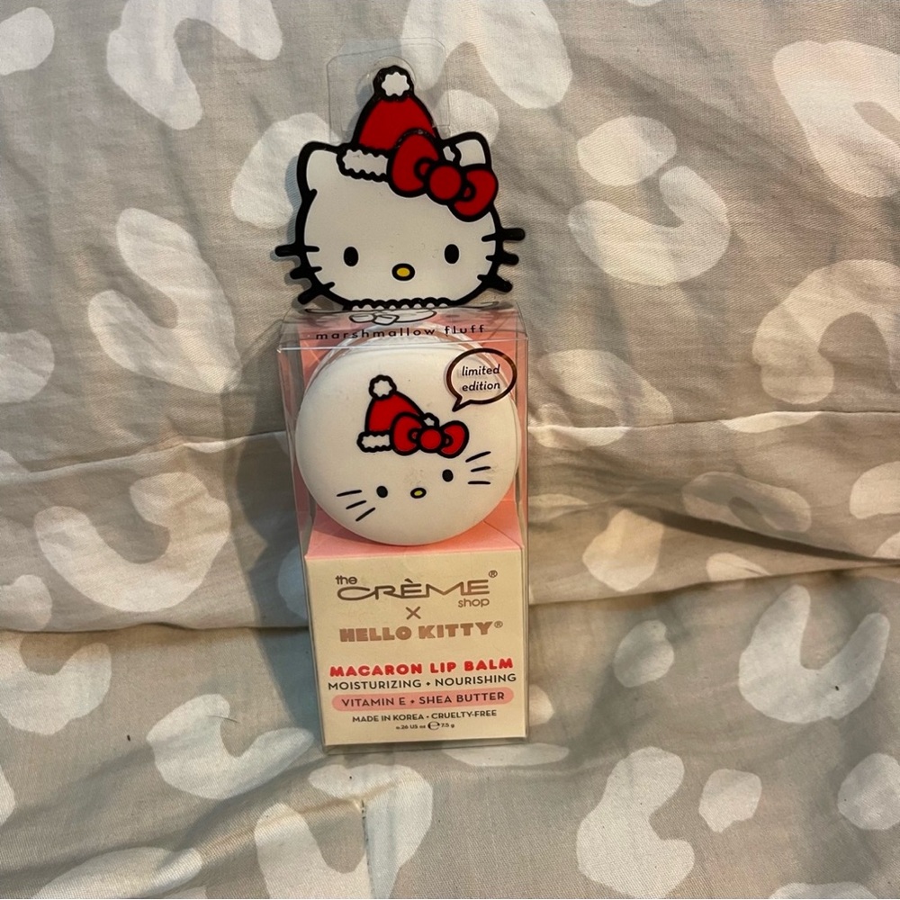 Santa Hello Kitty Macaroon Lip Balm By The Crème Shop